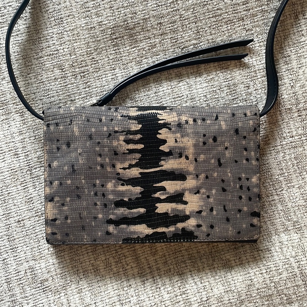 NWOT All Saints snakeskin purse